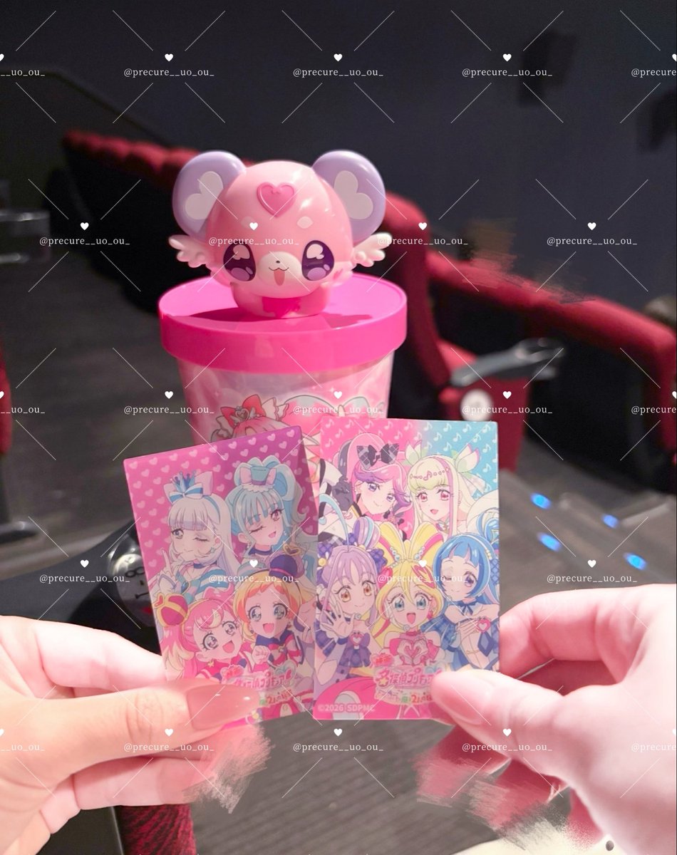 Precure__uo_ou_'s tweet photo. プリキュア好きなリア友ちゃんと
たんぷり映画見てきたよ〜ｯｯ^›⩊‹^♩💕
ポチタン可愛すぎるしストーリーも最高すぎてぶっ刺さりまくって大泣き( ㅠ  ̫ ㅠ )💗🙌🏻💧特典はわんぷりだた🐶♡お友達はキミぷり🎤♡一緒に見れて楽しかった🎀💞 https://t.co/YO1pIJQIPT
