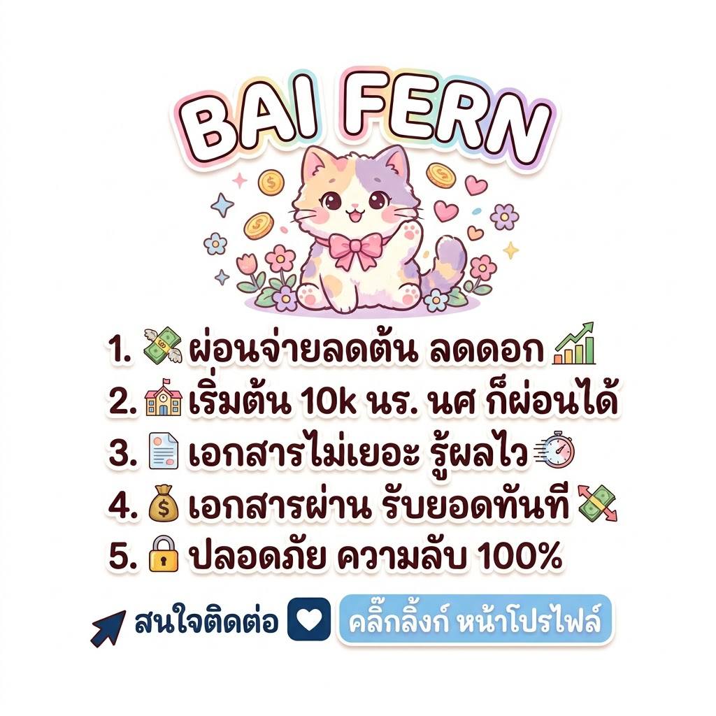 gerr9xf's tweet photo. ♡ 𝚋𝚊𝚒𝚏𝚎𝚛𝚗 / ปล่อยกู้รายเดือน  🌥

🧽 5k - 500 k เปิดรับทุกอาชีพ ! 𓏸

⌗ ดอกเบี้ยคงที่ไม่มีบวกเพิ่ม  🌟   

    สนใจจิ้มลิ้งก์ 𝐛𝐢𝐨 ค้าบ 
#เงินกู้ #กู้เงิน #กู้เงินรายเดือน https://t.co/In56MYaurF