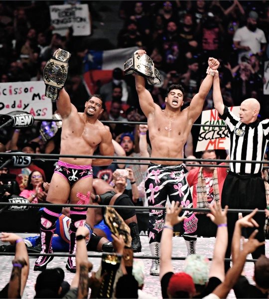 WrestlingMGC's tweet photo. AEW World Tag Team Champions The Acclaimed https://t.co/bUrp7IhQo8