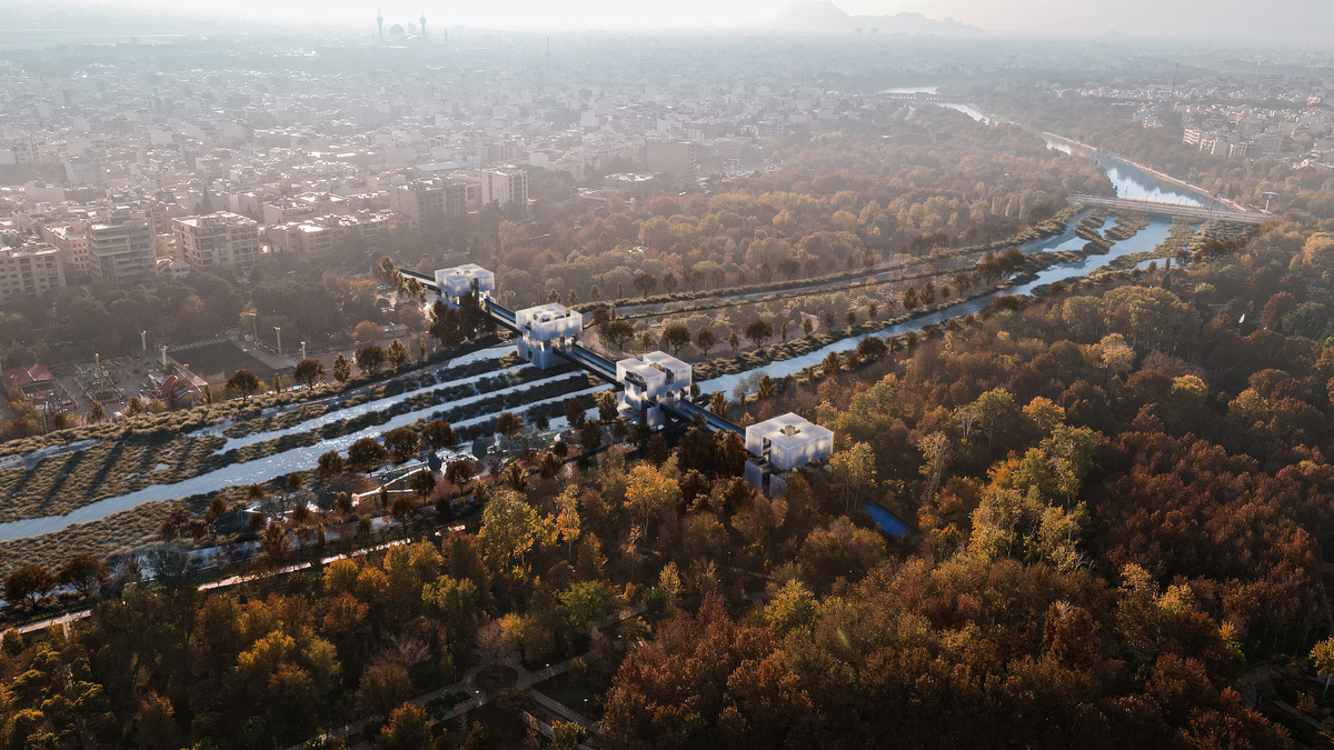 Architizer's tweet photo. #ProjectOfTheDay: Chaarkhaan Bridge by Bonsar Architects
Designed for a river that is dry much of the year, Chaarkhan Bridge transforms Isfahan’s Zayandehroud riverbed with a sequence of inhabitable hexagonal pavilions.
📍Isfahan, Iran #ArchitizerAwards
Details: https://t.co/SK9KZNth7X