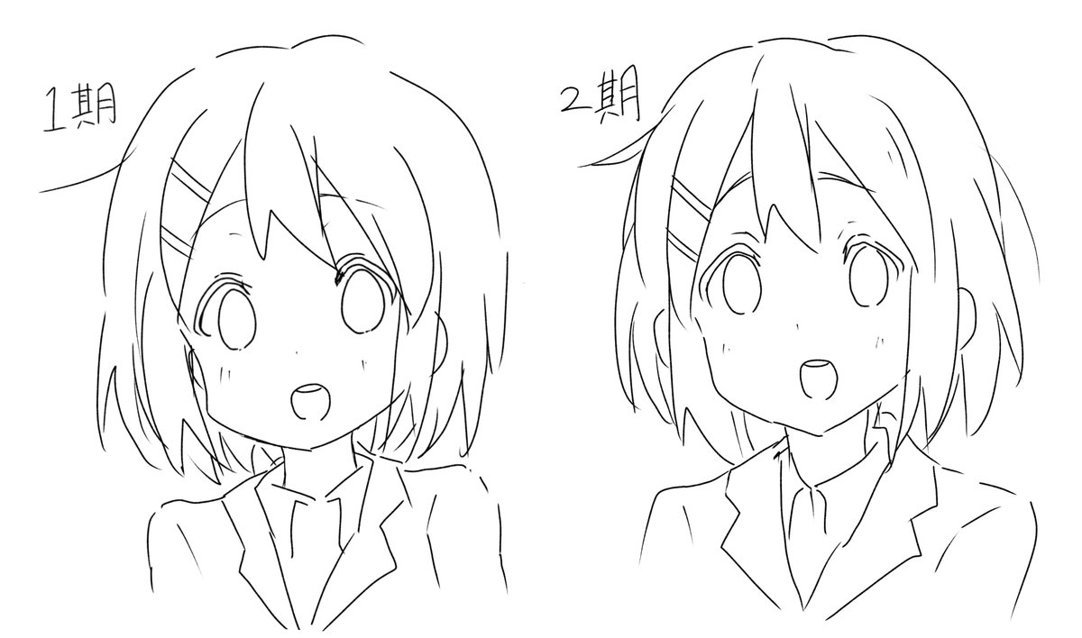 ikayaki_HTT's tweet photo. 1期2期で結構変わるよね
#けいおん https://t.co/eHBHx1WmJb