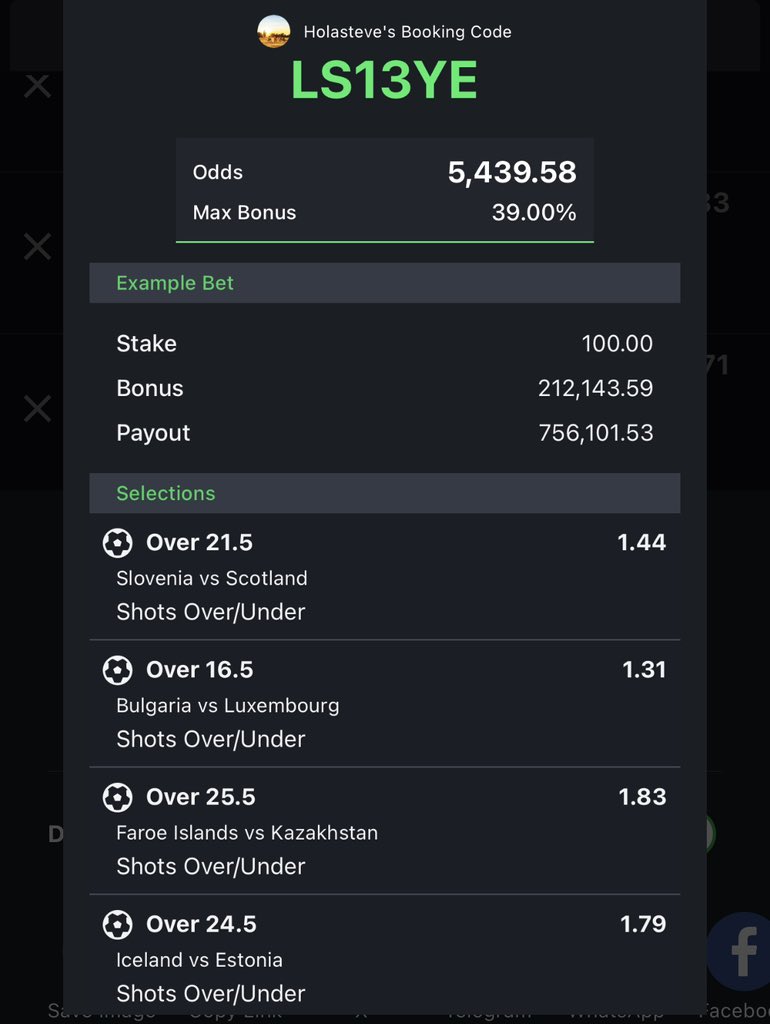 HolaSteve4's tweet photo. 26th - 28th ⚽️ 

5,439 odds       LS13YE (19games)

3,175 odds         YL9A2H
1,636 odds         ZR7VQ4
528 odds            NDAEZN
293 odds            WXS64Z
241 odds             G4SFQF
139 odds              HLYC25

Total Shot https://t.co/RunENdfey8