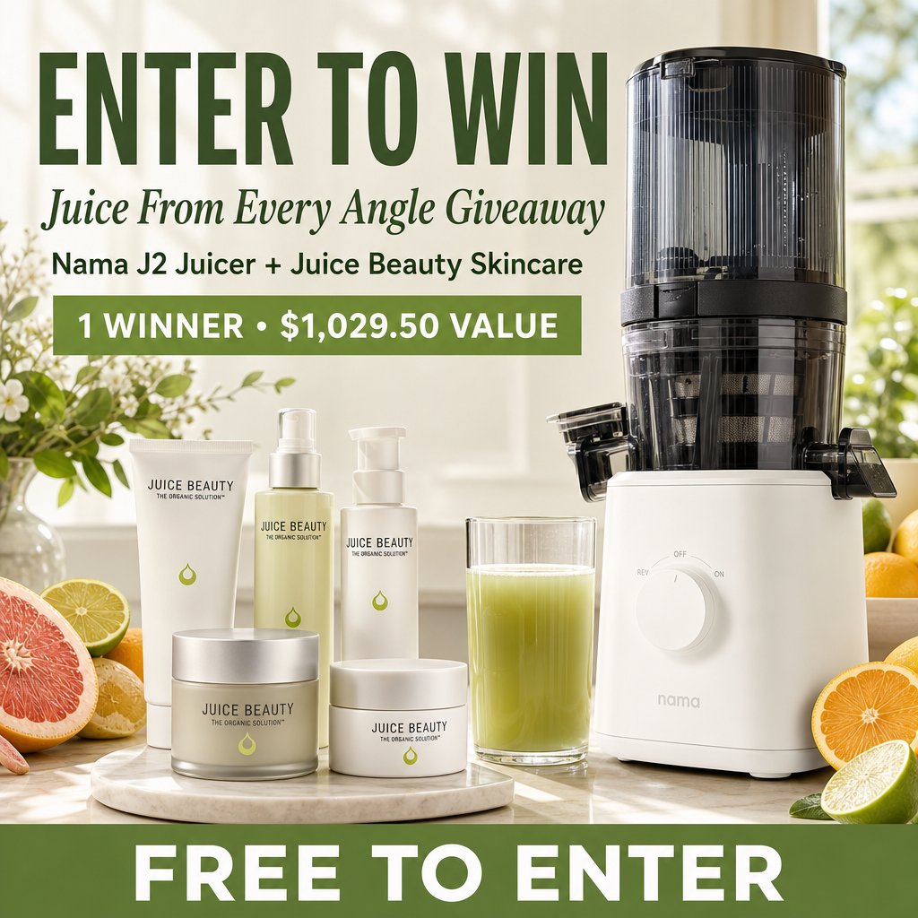 SweepsAdvantage's tweet photo. A juicy upgrade, inside and out! 🍊 The Juice From Every Angle Giveaway awards 1 winner a Nama J2 juicer + Juice Beauty skincare set worth $1,029.50! What’s your favorite juice? Free to enter! Click for details &amp; to enter:
https://t.co/N07zEGbylq https://t.co/Plb1PCAuSW