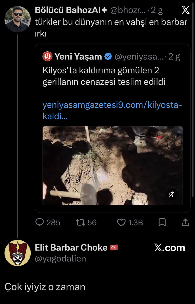 bolucuyum's tweet photo. normalde bir ırkı vahşilikle barbarlıkla yargılamak hakaret sayılıyorken türklerin vahşi ve barbar olmakla övünmeleri toplumsal olarak ne kadar çürümüş olduklarını ahlaki ve insani değerlerden ne derece yoksun olduklarını gösteriyor https://t.co/QQxJ9XLqji