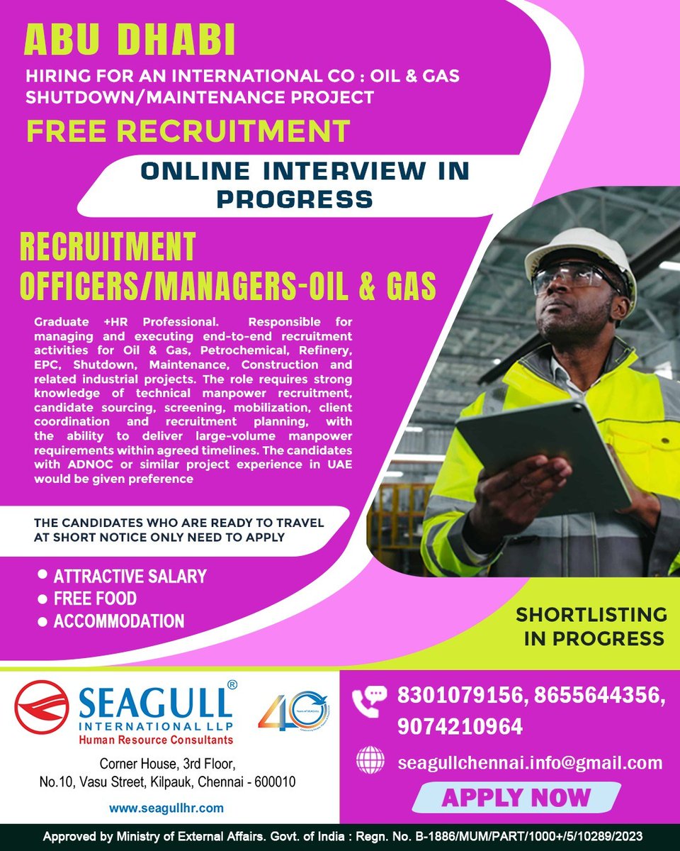 hrd1_seagull's tweet photo. 🚨ABU DHABI JOBS! 📍 Apply now
🌍 Build your global career experience
✅ Committed to delivering results
🔹 Multiple openings across various roles
📌 Shortlisting in progress – don’t miss out, apply today!
#ApplyNow #ShortlistingInProgress #GlobalJobs https://t.co/3HErLpU3vB
