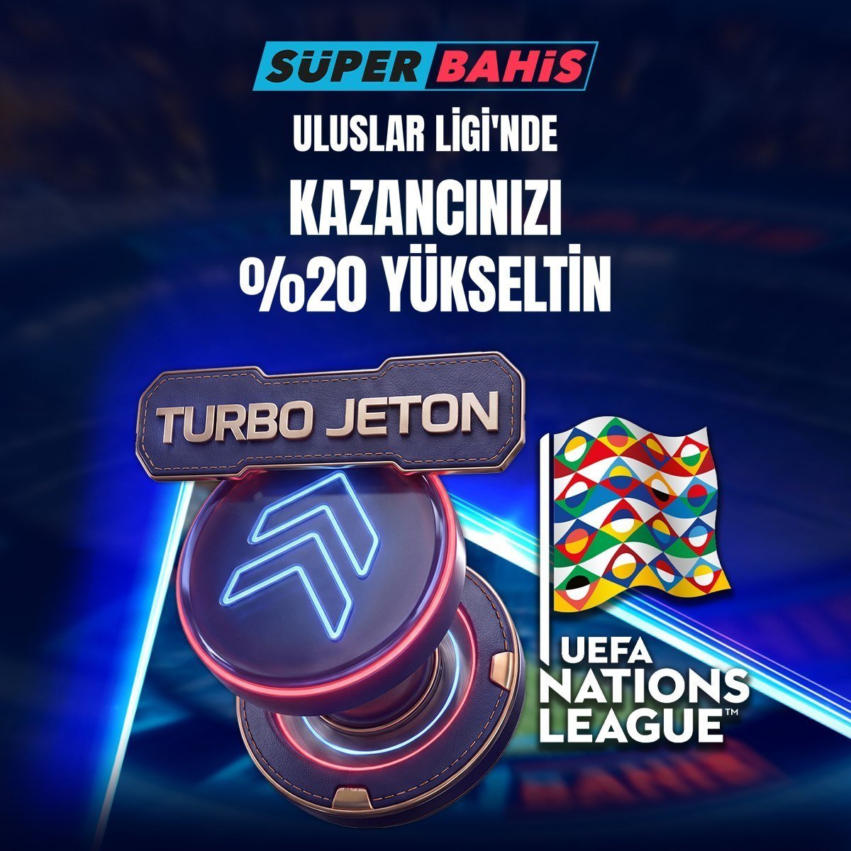 SuperbahisTR25's tweet photo. Uluslar Ligi %20  

⚽️ ULUSLAR LİGİ’NDE TURBOYU ATEŞLEYİN! 🚀

Uluslar Ligi maçlarında Turbo Jeton fırsatını kullanın, kazancınızı %20 yükseltin! 🔥
Milli maç heyecanı, ekstra kazanç fırsatıyla Süperbahis’te!

Süperbahis Giriş ➡️https://t.co/KXkcxXRNBf https://t.co/Hgxm7xgSIW