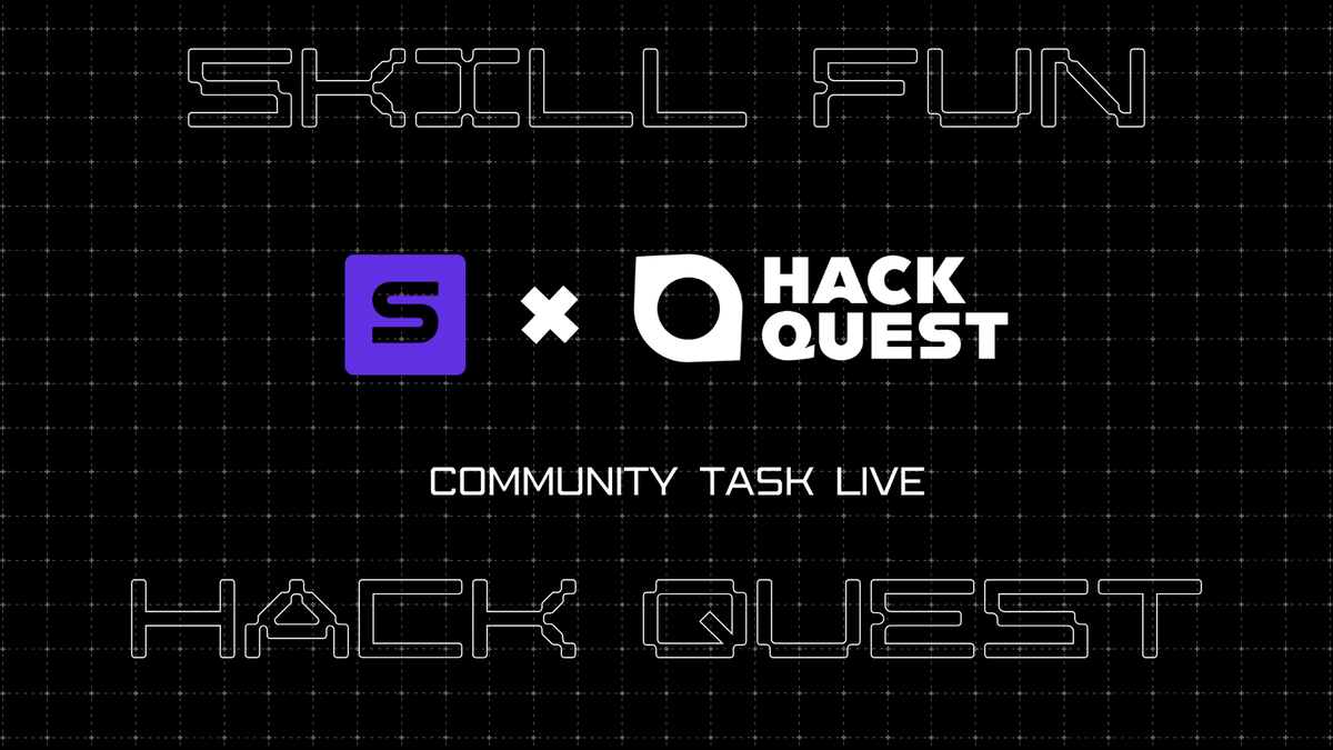 AISkillFun's tweet photo. SkillFun × @HackQuest_ ⚡  

🤝We’re excited to collaborate with HackQuest and bring SkillFun to more users. 

🔥Our community task is now live on HackQuest .
You can learn more about SkillFun by participating in the task. 

✨SkillFun is the onchain App Store for A.I. Agents, turning agent skills into tokenized assets, bundled for easy commercialization through atomic MCP calls and x402 payments.
