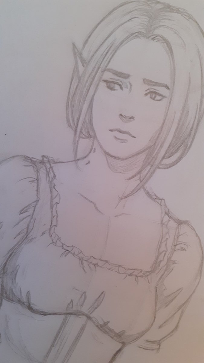 StarNashira's tweet photo. Felt like drawing one of the other spawn for a change, so here’s a quick little Dalyria doodle. I’m still not quite sure I’ve got her features down, but I’ll get there!
I gave her bite marks because I’ve always found it odd that the other spawn don’t have them, unlike Astarion. https://t.co/B2Sg3gZ50a