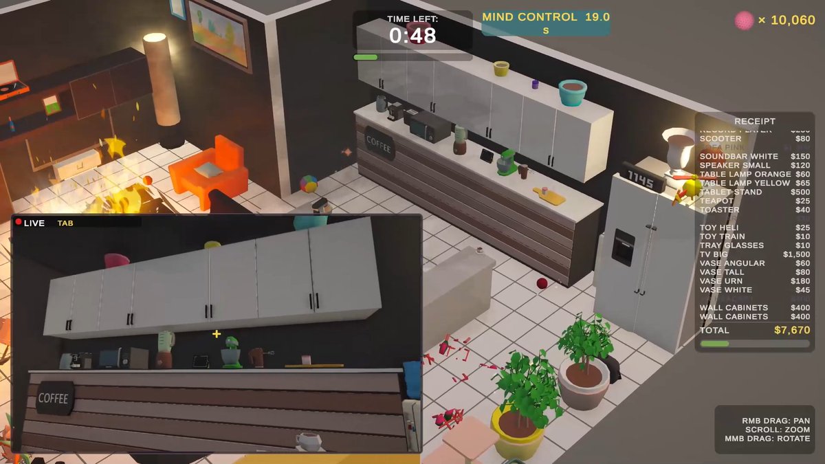 corbygames's tweet photo. @BlazeWorksGames MIND CONTROL: twenty seconds behind the cat's eyes, shown in a little live feed while he lines up the kitchen shelf. Give Him a Break!, a cat, a laser pointer and a receipt for everything. https://t.co/49rR8iEOao https://t.co/ekSoNl2WGn