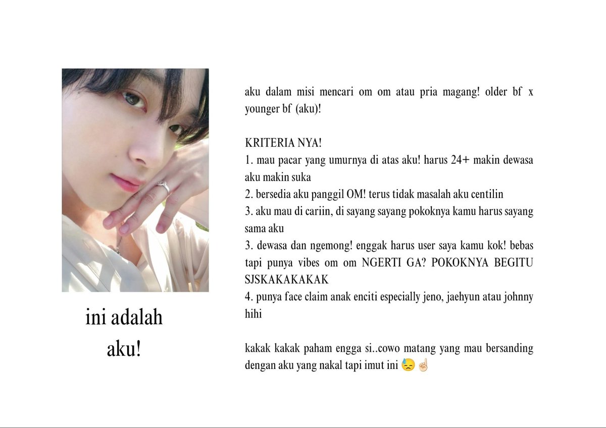bermuara_sayang's tweet photo. Sayang! Mau cari om om bau uang (becandaaaa) 😝 ini untuk BXB yaaa! aku lebih suka kalau om spm 😓 https://t.co/Rc7AFqbQsm