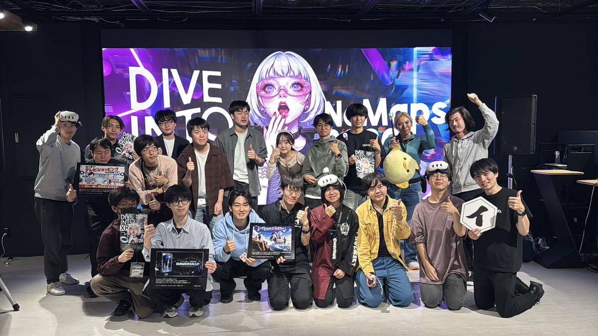 iwaken71's tweet photo. NoMaps2026のIwaken Lab.のDeep Tech Core組、展示とVJ/DJお疲れ様でした!!
Dive into XRの皆さんにはこのような機会をいただき感謝です!!
#IwakenLab #nomaps2026 #Nomaps
#diveintoxr https://t.co/j5bt3mCbmK