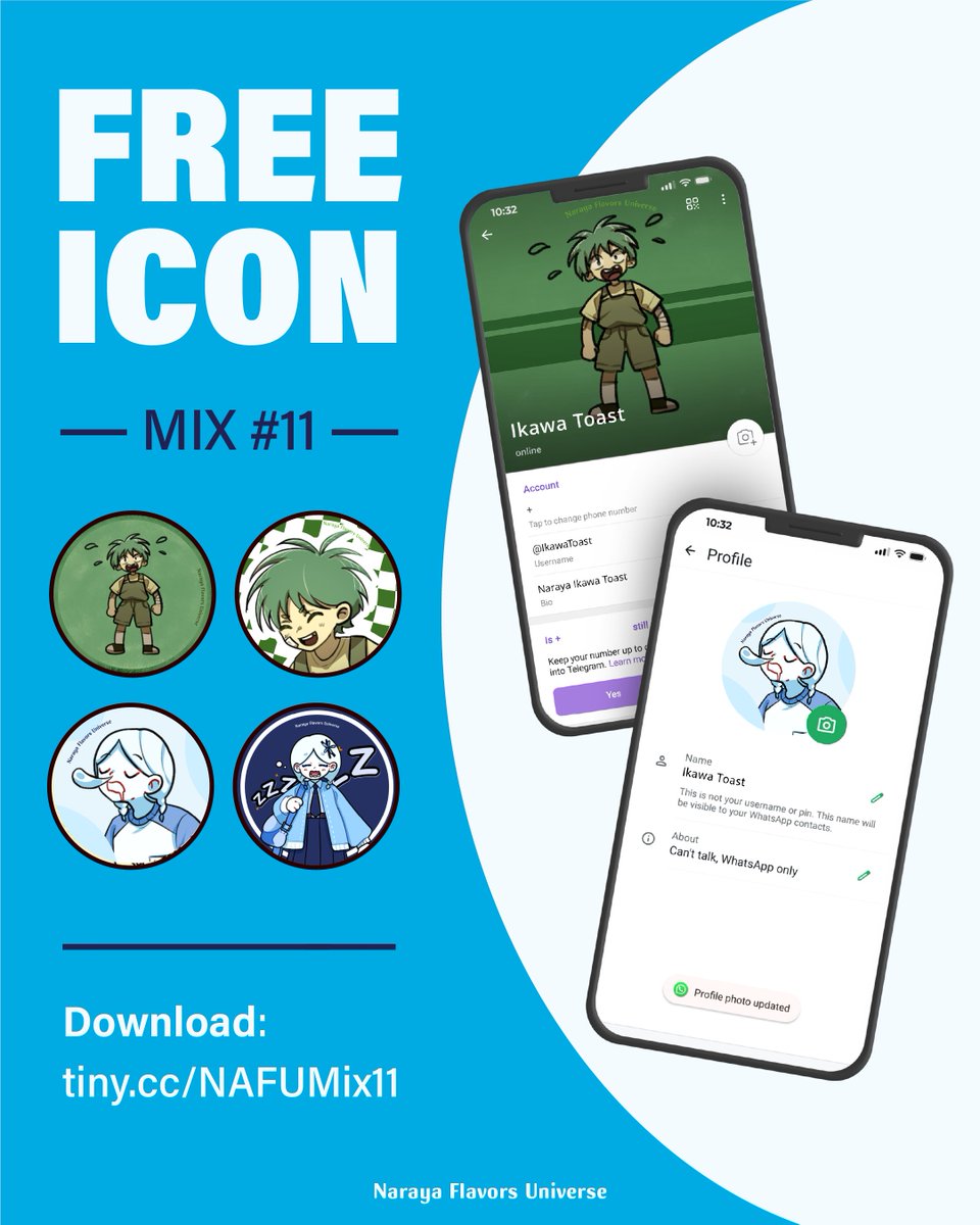 NarayaFlavors's tweet photo. 👤🖼️ FREE ICON #11
Danang &amp; Nila Edition is here! 💫
Siap ganti profpic kamu bareng duo favorit ini? 👀💛

📥 https://t.co/dZ29S0kMN9

*Hanya untuk penggunaan pribadi, tidak untuk penggunaan komersial. https://t.co/l9lB22SoAW