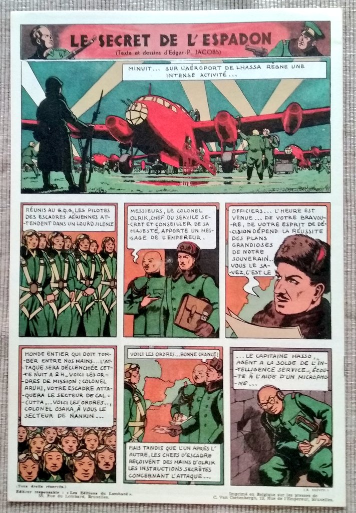 HarrocknRoll's tweet photo. And 80 anniversary of Blake & Mortimer too!!
By Jove!!
The back cover of #LeJournaldeTintin n° 1 also included the first page of 'Le Secret de l'Espadon' by Edgar P. #Jacobs.
It was the beginning of a beautiful friendship.
Happy birthday Francis!
Joyeux anniversaire Philip! https://t.co/1zHllYx0XA