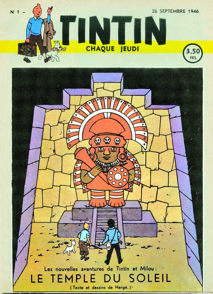 HarrocknRoll's tweet photo. And 80 anniversary of Blake & Mortimer too!!
By Jove!!
The back cover of #LeJournaldeTintin n° 1 also included the first page of 'Le Secret de l'Espadon' by Edgar P. #Jacobs.
It was the beginning of a beautiful friendship.
Happy birthday Francis!
Joyeux anniversaire Philip! https://t.co/1zHllYx0XA