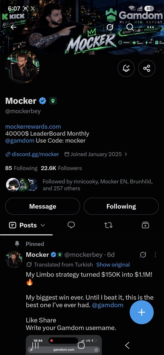 xiobann's tweet photo. @mockerbey @Romer @gamdom Sorry need to repost my proof as I posted my old Gamdom username  💗

Gamdon : mockxio https://t.co/bOrxDmsdFF