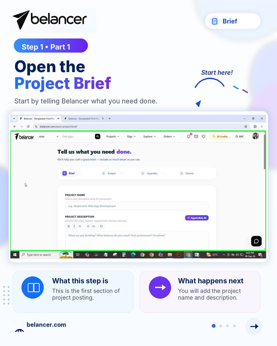 belancers's tweet photo. Posting a project on Belancer is easier than you think.

In this post, we’ve shown every step you need to follow — from adding your project details to publishing it for freelancers to discover. https://t.co/0gRM8lgEUb