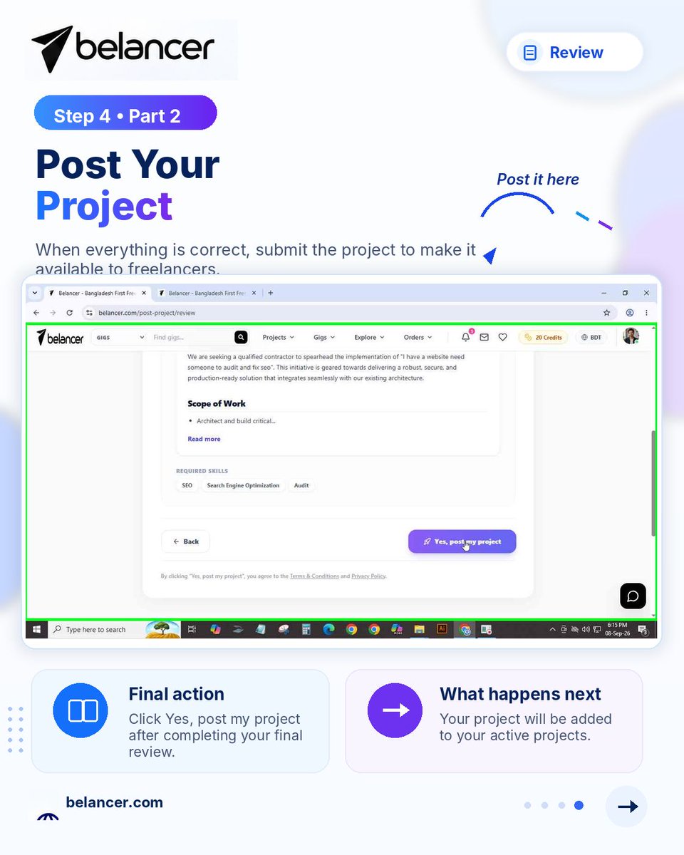 belancers's tweet photo. #Belancer #PostAProject #HireFreelancers #FreelanceMarketplace #FreelancersBangladesh #HireTalent #OutsourceWork #RemoteTalent #ProjectHiring #FindFreelancers https://t.co/KfkH7Zn16u