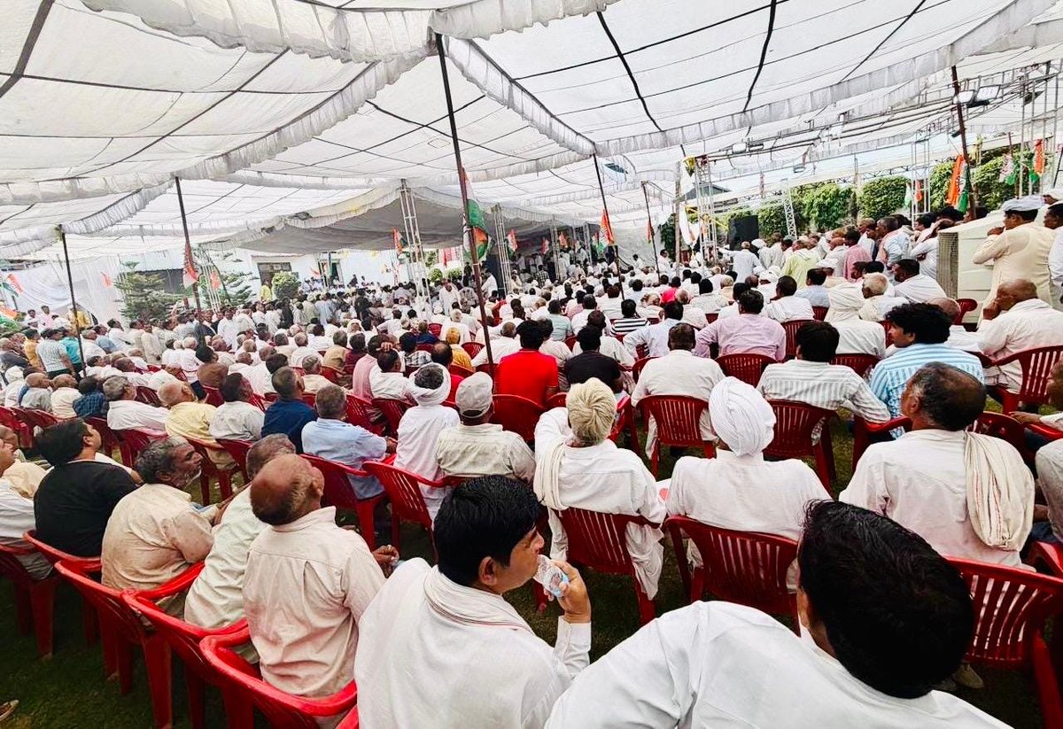 SanjaySDutt's tweet photo. Haryana will not allow its vote to be stolen, its mandate to be questioned, or its democracy to be weakened.

Today, while addressing the Ganaur Block Congress Sammelan in Sonipat district, I made it clear that the fight to protect the sanctity of every vote in Haryana will be taken to every village, every block and every booth.

After the 2024 Haryana Assembly elections, our leader Shri Rahul Gandhi Ji placed serious facts concerning “Vote Chori” and irregularities in Haryana’s electoral rolls before the nation. The latest investigation by The Indian Express has now reported that Election Commissioners Shri Sukhbir Singh Sandhu and Shri Vivek Joshi formally raised objections at least 14 times over 10 months regarding decisions relating to electoral rolls, addition and deletion of voters, and access to election data.

These developments raise questions that cannot simply be brushed aside.

Our demands are clear :

• CEC Gyanesh Kumar must resign or be removed from office.

• An independent, impartial and time-bound investigation must be conducted into all allegations concerning the electoral process and electoral rolls.

• The complete electoral data and decision-making record relating to Haryana’s 2024 Assembly elections must be made transparent and subject to independent scrutiny.

• Every allegation concerning wrongful inclusion, deletion, duplication or manipulation of voters in Haryana must be investigated, and those responsible must be held accountable.

• The people of Haryana must be given a clear and credible answer on whether their 2024 democratic mandate was faithfully reflected in the final election results.

And our demand in Haryana is equally clear :

Chief Minister Nayab Singh Saini must resign. The Congress has raised serious questions about the legitimacy of the 2024 Haryana mandate. If the mandate on which this government rests is under such a serious cloud, the Chief Minister cannot claim moral authority to continue governing Haryana.

The people of Haryana have a right to know the truth. We demand accountability for every vote, transparency in every electoral process, and justice for every voter whose democratic right may have been compromised.

@INCHaryana President Shri @raonarenderinc called upon Congress workers to take this democratic struggle to every village, every block and every booth, and to build a strong, united and disciplined organisation capable of standing firmly with the people of Haryana.

Former Speaker of the Haryana Legislative Assembly and senior Congress leader Shri Kuldeep Sharma emphasised the importance of protecting democratic institutions, strengthening the organisation at the grassroots, and taking the Congress message and the people’s issues to every section of Haryana.

I also made it clear that Block Congress Sammelans are not merely organisational meetings. They are the foundation of our grassroots outreach and organisational mobilisation — strengthening booth and block committees, expanding public outreach, taking the vision and message of our leadership to every household, raising local issues, exposing the failures of the BJP governments, and preparing our organisation for a sustained democratic mass movement.

My heartfelt thanks to Block Congress Presidents Shri Jagdish Rathi and Shri Ashok Tyagi, along with all the Congress leaders and workers who participated in the Sammelan with determination and resolve.

Haryana Congress will fight at every block, every booth and at the doorstep of every household — to protect every vote, defend the democratic rights of every citizen, safeguard Haryana’s mandate, and ensure that the voice of the people is never silenced.

@INCIndia
@kharge @RahulGandhi @priyankagandhi
@kcvenugopalmp