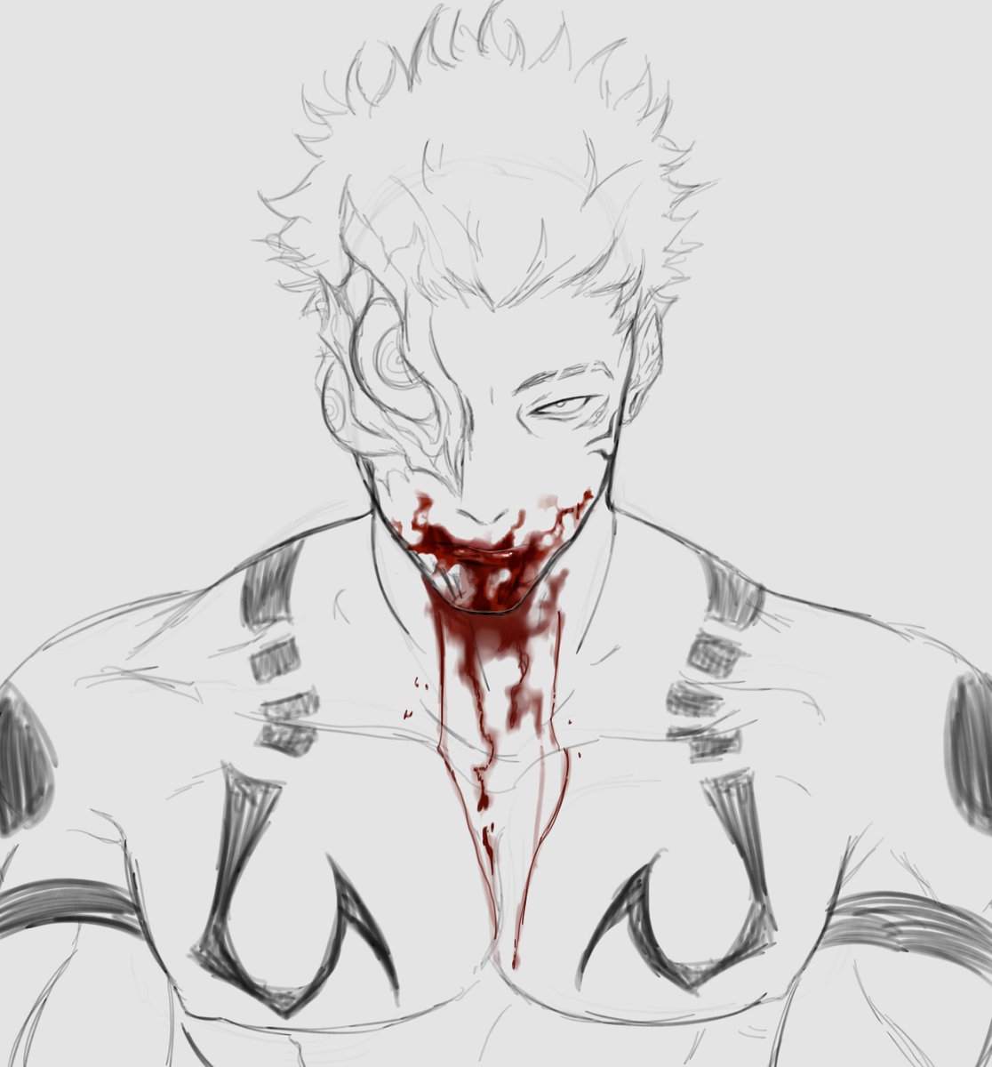CaughtError_'s tweet photo. I like seeing him gored up #jjk https://t.co/YsAjsxvglw
