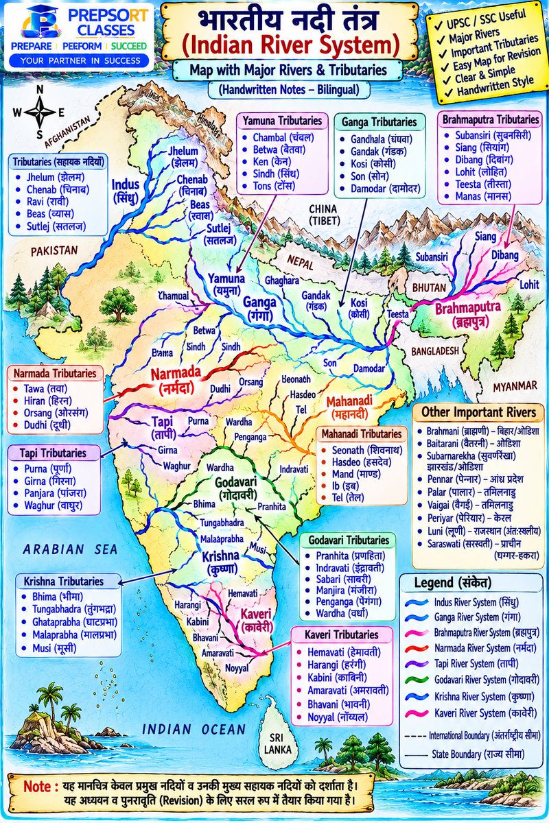 SachinMudg56786's tweet photo. 👉//Indian River System & MCQ//भारतीय नदी तंत्र//👇
-Geography -🧵📌
#Geography #UPSC #bpsc #uppcs #rpsc #SSC #ssccgl #APPSC #CGPSC #AppscJobNotification #mppsc #ukpsc #APSC #APPSC #OPSC #KPSC #GPSC #JPSC #TPSC #TNPSC #skpsc #ppsc #hpsc #jpsc #mpsc #hppsc https://t.co/Dku7emHBka