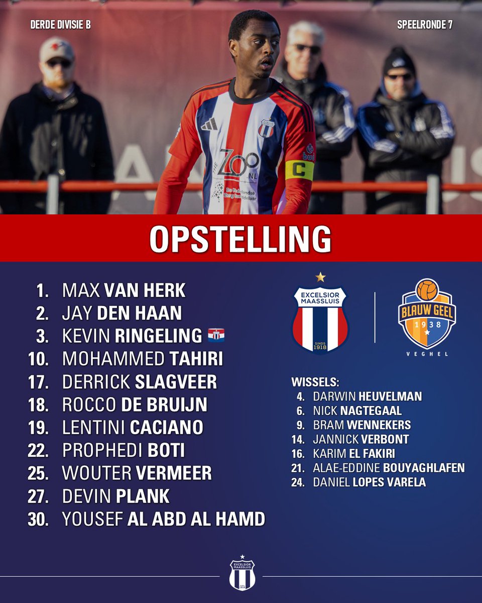 excelsiorm's tweet photo. De opstelling van Excelsior Maassluis 📋

#EXCbla https://t.co/C2dqu8jehL