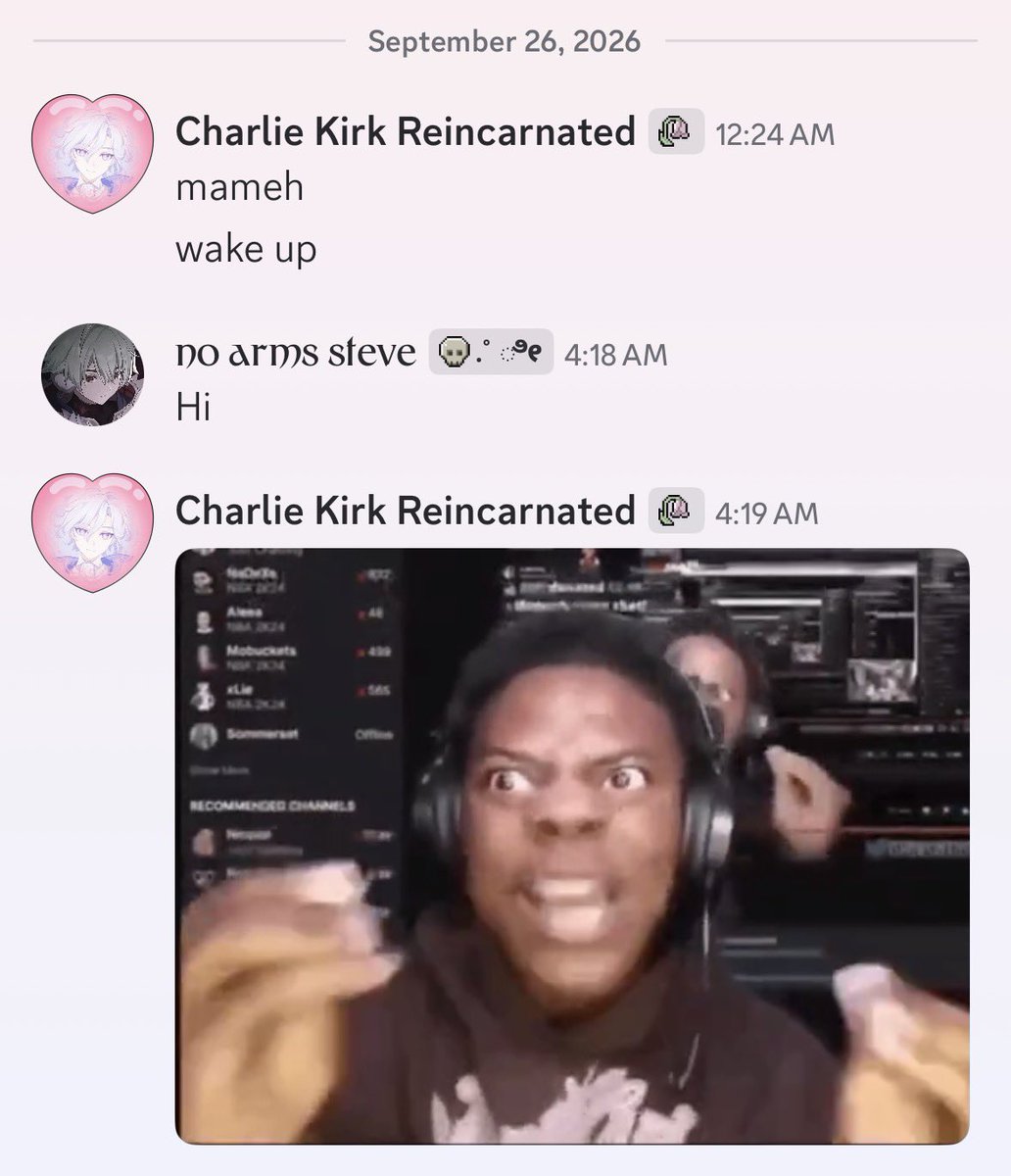 L2vore's tweet photo. getting sent passive aggressive ishowspeed gifs bc i was sleeping> https://t.co/Jv8V8z0cNS