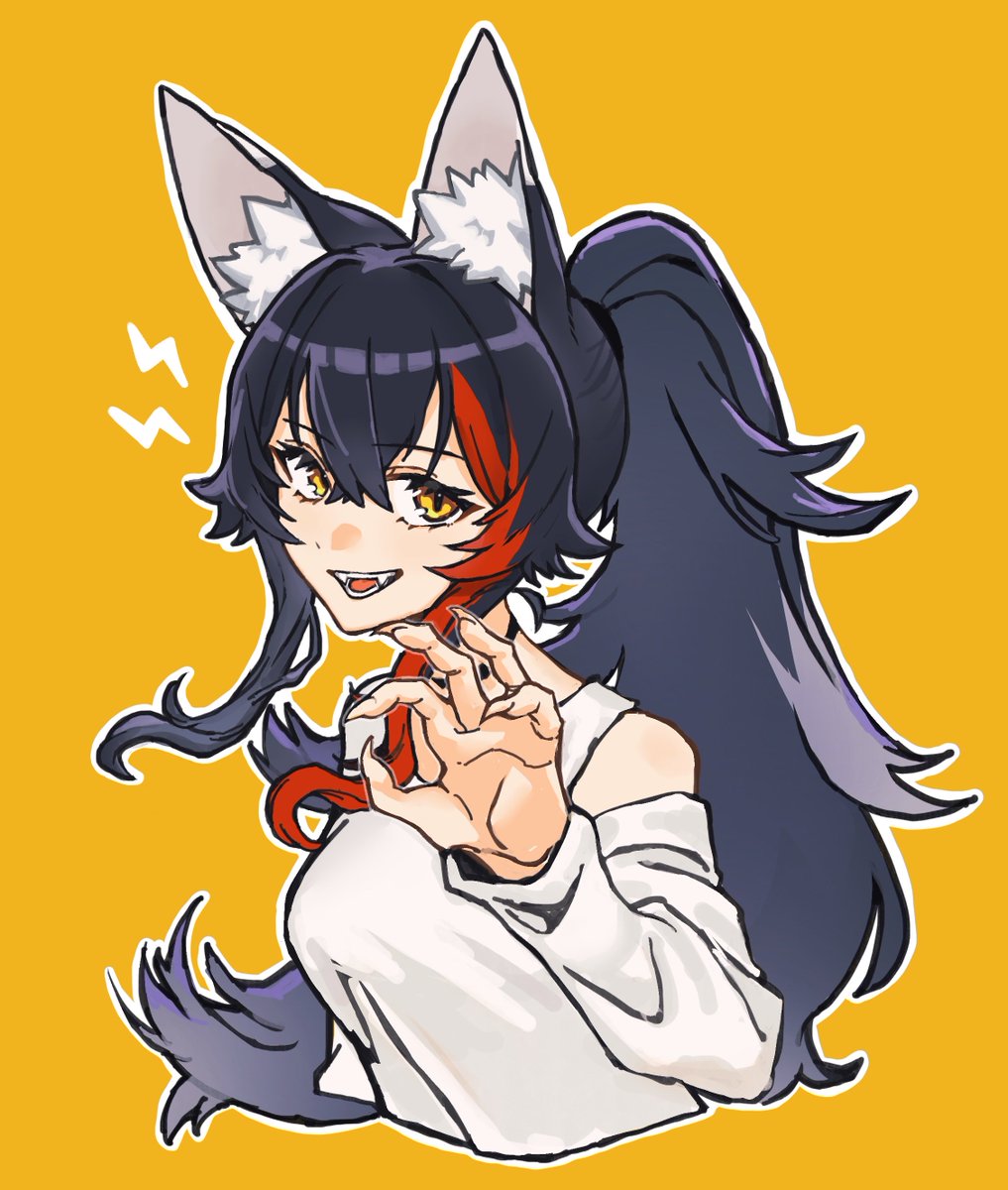 pohitashi's tweet photo. がお🐺
#みおーん絵 https://t.co/kmkXmAsHWy