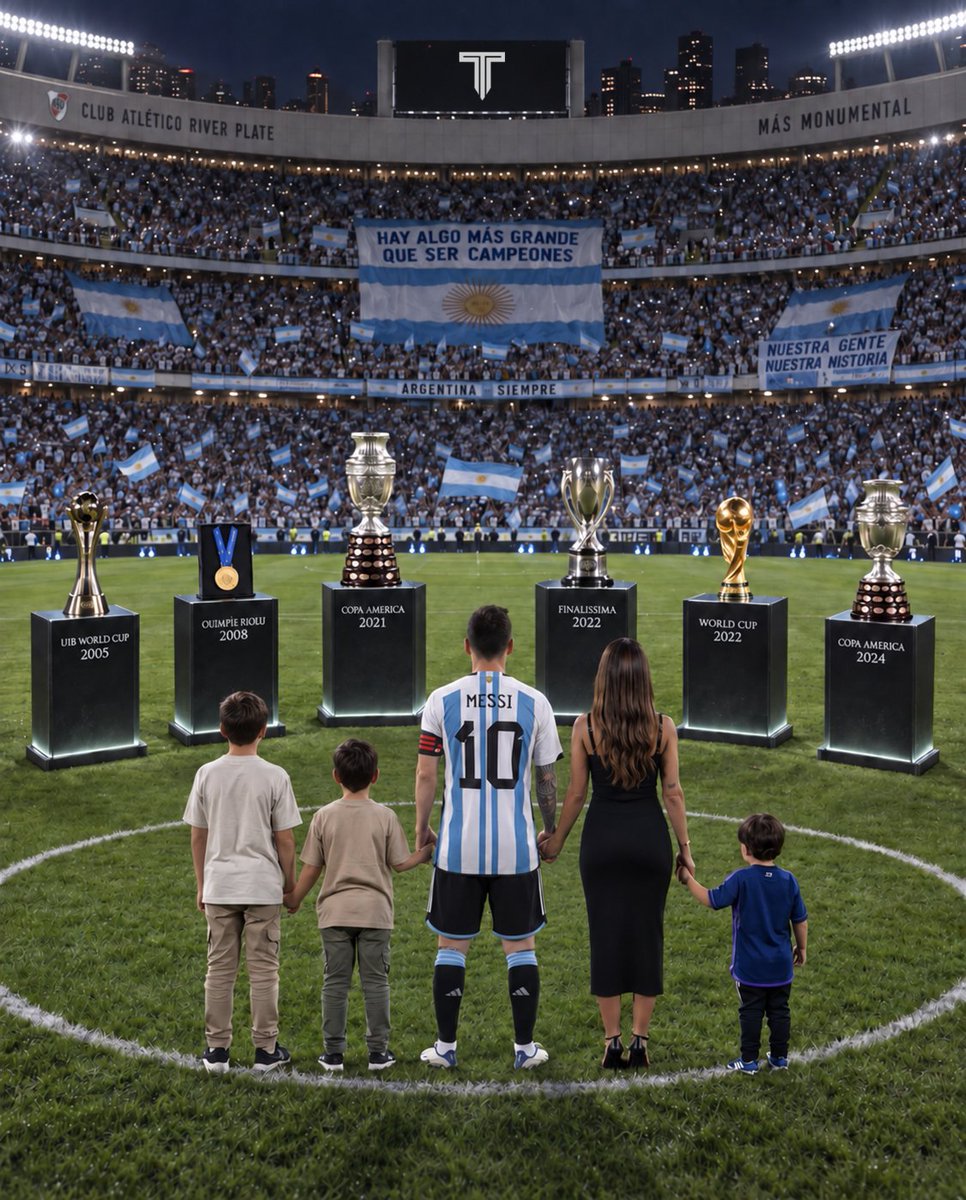 MICHAELIHOFROSH's tweet photo. 🇦🇷🚨 𝗡𝗘𝗪: Lionel Messi will play his FINAL match for Argentina on October 6 at the iconic Monumental Stadium.

The night is set to become one of the most HISTORIC and emotional in Argentine football history, as Messi prepares to say goodbye in front of his home crowd. 🩵🤍 https://t.co/Ex20ATd3RS