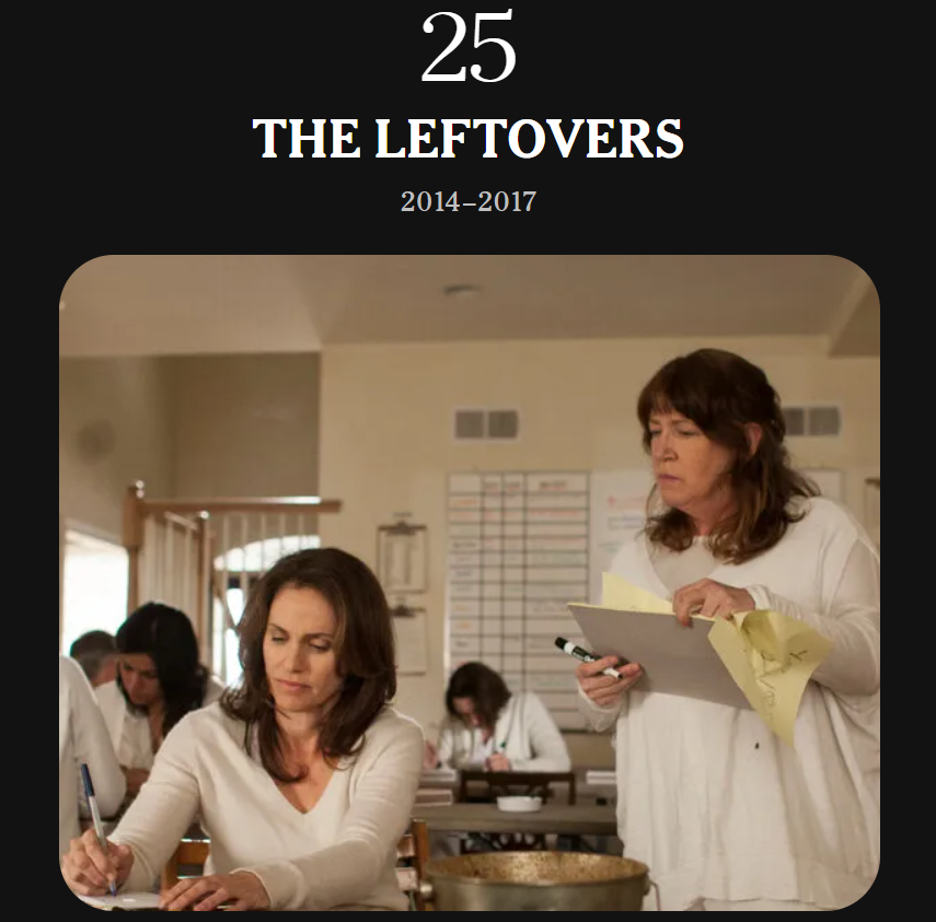 Sr_Morth's tweet photo. Gente que sabe... pero que no sabe tanto.
Que #TheLeftovers tiene a Black Mirror SOLO un puesto por detrás, eso no se sostiene. https://t.co/XJza2E69Mx