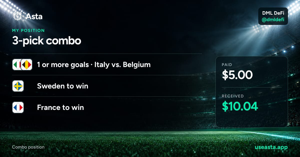 DMLDeFi's tweet photo. ANOTHER ONE BOOMED 🤭🔥

At this point, I want more people to start playing.

I’ll be funding one person in the comments who want to try Asta.

All you need to do:
• Sign up with my referral → https://t.co/lGkdCT6Dbw
• Drop a screenshot of your registration
• Repost this
• Tag 2 friends who should join you

I’ll pick ONE person from the comments and fund their account.

And there’s more 👀

@UseAsta_App currently has a $450 campaign, with $150 USDC up for grabs every week for 3 weeks through the leaderboard.

So you can start making predictions, climb the LB and compete for the weekly rewards.

Don’t wait till everyone starts talking about it.

gAsta