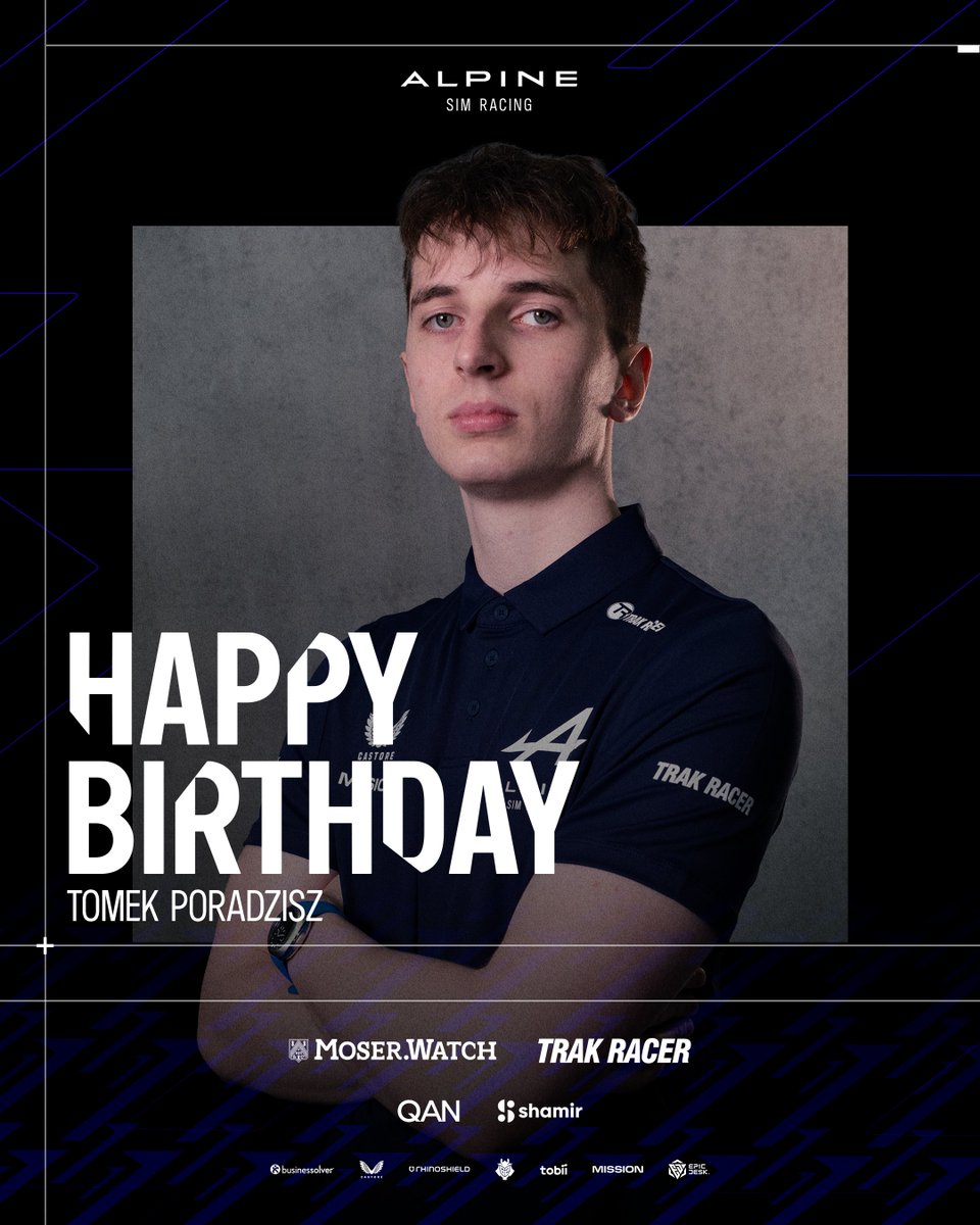AlpineSimRacing's tweet photo. Another September celebration 🎉 

Wishing a Happy Birthday to @tomek_poradzisz 🥳 https://t.co/RQXrFGyI0Q