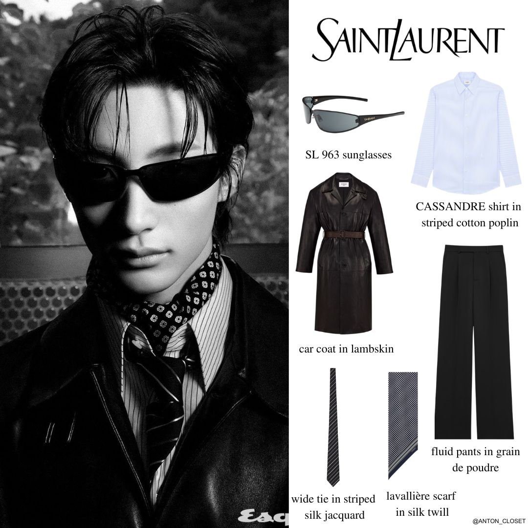 ANTON_CLOSET's tweet photo. 260921 Esquire Korea

Saint Laurent Winter 2026 Menswear by Anthony Vaccarello.

©️Esquire Korea
#ANTONxSaintLaurent
#ANTON #앤톤 #RIIZE #라이즈 #アントン
#ANTON_CLOSET https://t.co/39G53kMKL5