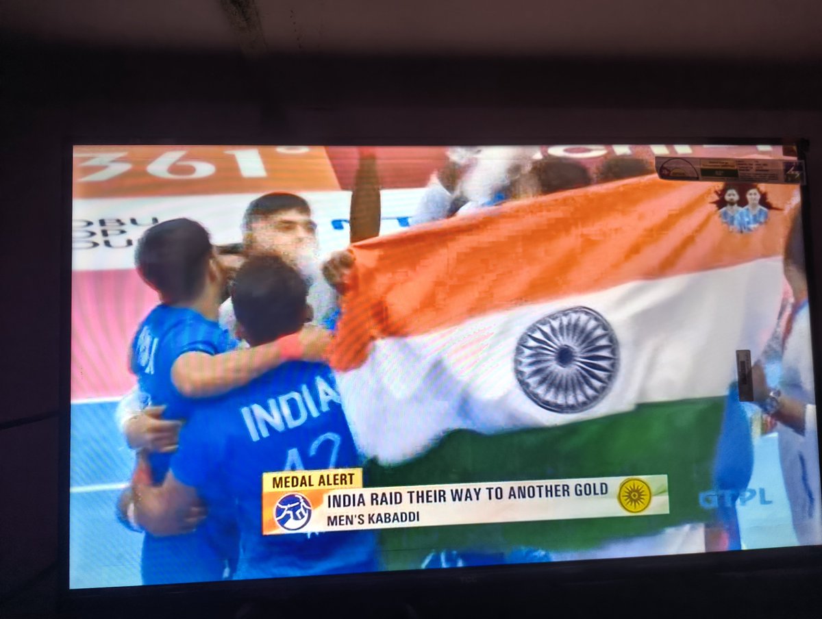 sanjuuu_31's tweet photo. 🇮🇳 CHAMPIONS! 🥇
India beats Iran in the Asian Games final and brings home the GOLD!
What a finish. What a team. 🇮🇳🔥
#AsianGames #TeamIndia #Kabaddi #INDvsIRI #GoldMedal https://t.co/WqT5JuZqzT