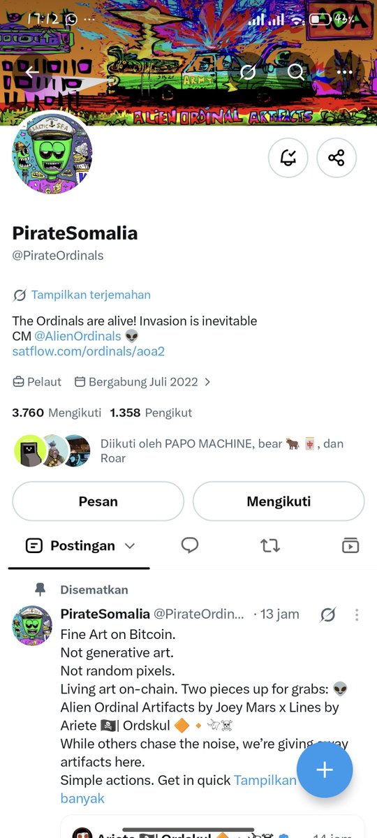 bigwinplz9's tweet photo. @Arietoshi @PirateOrdinals Done followed! 

@keibrls @arminasg @ItsmePuko https://t.co/HgA9Gt6TV4