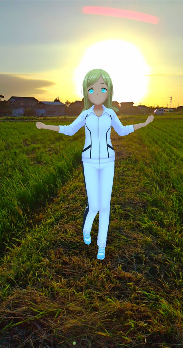 THZ33's tweet photo. 小学校の帰り道、田んぼのあぜ道を好き好んで歩いていたなぁ…と思い出した。

#デレステAR #デレスポAR 
#ライラさん https://t.co/GeRyfcgRFs
