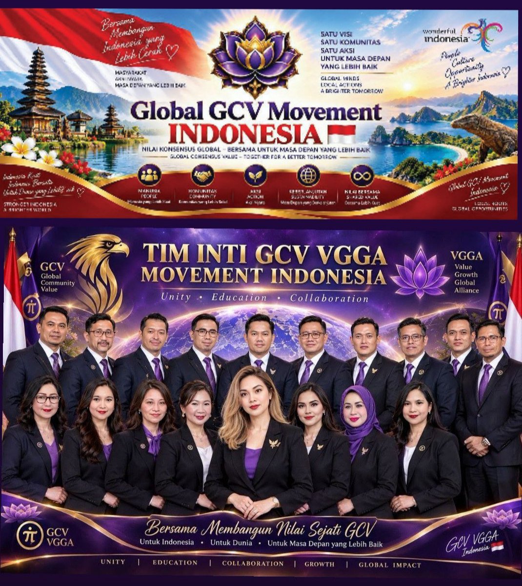 oliverndati's tweet photo. 🦅 ONE VISION • ONE MISSION • ONE GCV COMMUNITY • ONE GCV ECOSYSTEM 🦅

To all our beloved fellow Pioneers—in Indonesia 🇮🇩 and across the globe 🌍:
Let us remind one another to remain focused on the greater goal.

Do not let differences of opinion, unclear information, or momentary interests disturb our hearts and minds.
On a great journey, we must learn to look far ahead.

Do not let the desire for immediate gain cause us to forget values ​​that are far more important: unity, education, honesty, cooperation, and the benefit of the community.

We do not walk alone. 🤝
Under the guidance of Ms. Doris Yin, Founder & Chairperson of the GCV Global Movement 🪷, we continue to learn to respect one another, join hands, and build healthy communication for our shared goal.

Every blessing can be a source of happiness and strength.

Let us work sincerely, encourage one another, value each other's contributions, and build trust through concrete actions. 💖

With wisdom, we improve what needs improvement. Through education, we build understanding. Through cooperation, we create an ecosystem that grows stronger and benefits many.

Let us continue to prioritize education, transparency, prudence, and the P2P spirit, while staying updated with information from trusted, official sources.

Like fertile soil and a flowing spring—slowly, steadily, and ever-strengthening—that is how a community grows.

Every sincere step, every instance of proper education, and every beneficial action can serve as a seed for a better future.  🦅 ONE VISION • ONE MISSION • ONE GOAL
 TOGETHER WITH PI & GCV 🤝🌍

 ���� GCV VGGA INDONESIA MOVEMENT — CORE TEAM STRUCTURE 

  Nonce Fenty Padja 
 Nonny Padja (Eagle Woman 🦅) — NTT 
 Founder, GCV VGGA Indonesia
 Vice Chair of the Committee 
 Compliance and Audit
 Core Team, GCV Global Movement 

 GCV VGGA INDONESIA MOVEMENT COMMITTEE CORE TEAM 

 Mr. Yohanes Helebak 
 Vice Chair, GCV VGGA 
 Ecosystem Ambassador 
 GCV Global Movement 

 - Ms. Lien Marlina, SE 
 Deputy Commander, GCV Army Global
  Lead Ambassador, GCV VGGA 
 West Java
 GCV Global Movement 
 GCV VGGA Committee Core Team 

 -  Ms. Bil Z.A.J  
 Education Ambassador 
 Chief Secretary 
  Investor
 GCV VGGA Committee Core Team 

 Mr. Sulhaeri Malik 
  Audit Director,
 GCV VGGA Indonesia Movement Committee Core Team

 Mr. Tri Laksono
 Committee Core Team Advisor 
 GCV VGGA Indonesia Movement

 GCV VGGA INDONESIA MOVEMENT CORE TEAM 🇮🇩 

 Mr. I Dewa Gde Arta Tanaya (Lead Ambassador — NTB Region)
 GCV VGGA Core Team 

 Mr. Ratono 
 Director of Promotion & Social Media
 GCV VGGA Core Team 

 Ms. Maria M. Vera Hadir
  Deputy Director of Promotion & Social Media
 GCV VGGA Core Team 

 Ms. Jusmaniar 
 Assistant Director of Promotion 
 Education Ambassador 
  Padang, West Sumatra
 GCV VGGA Core Team 

 Ms. Elvira 
 Vice Chair of Ecosystem / Lead Ambassador — Padang, West Sumatra
 GCV Core Team  VGGA

Mr. Kristoforus Raul
Movement Oversight Director
GCV VGGA Core Team

Mr. Iskandar
Deputy Movement Oversight Director
GCV VGGA Core Team

Mr. Dedi Kurniawan
Commander, GCV Force
GCV VGGA Core Team

Mr. Dedi Rasidi
Deputy Commander, GCV Force
GCV VGGA Core Team

Mr. Haryanto
Assistant Commander, GCV Force
GCV VGGA Core Team

Ms. Wita Anggelia Sari
Secretary General/Ambassador
GCV VGGA Core Team

Ms. Marlieni
Promotional Ambassador
Padang, West Sumatra
GCV VGGA Core Team

From us,
GCV VGGA Movement Indonesia Core Team 🇮🇩 🦅
Nonny Padja & The Entire Team

https://t.co/oxEdp0NKDj