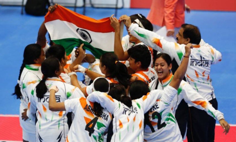 TheKhelIndia's tweet photo. INDIA BEATS IRAN TWICE IN KABADDI FINALS AT ASIAN GAMES 2026! 🤩🔥

- Indian Men’s Team win the Gold 🥇
- Indian Women’s Team win the Gold 🥇

BOTH TEAM SUCCESSFULLY DEFENDS TITLE! https://t.co/l2O4aO4rqb