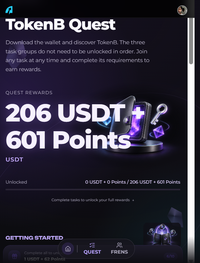 Karan_base_eth's tweet photo. @TokenB_Wallet 
Just discovering TokenB and exploring what the wallet has to offer. 🔐
Simple onboarding, useful quests, and rewards for getting involved.
Excited to complete more tasks and see where TokenB goes next. 🚀#TokenB #Web3 #Crypto #Wallet https://t.co/JBWGEoDRRP