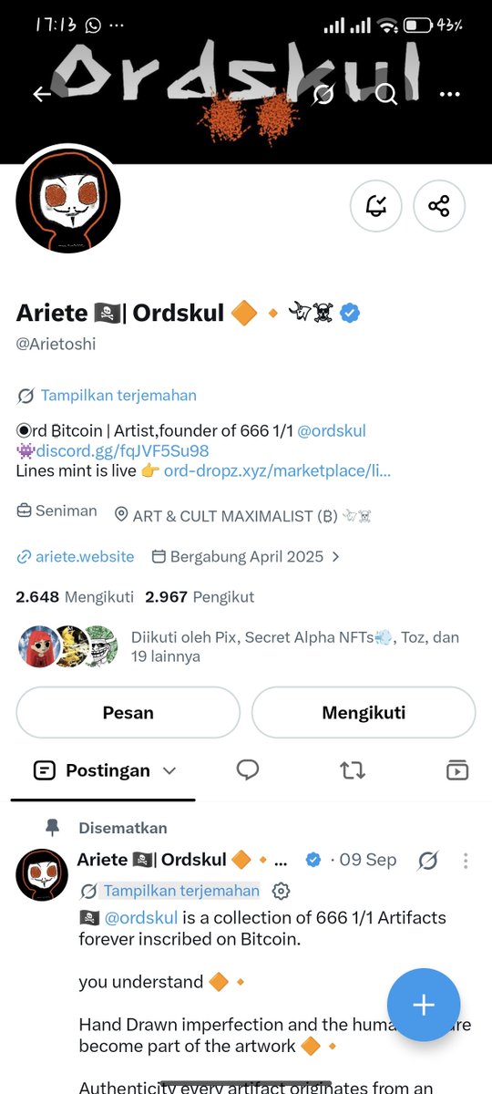 bigwinplz9's tweet photo. @Arietoshi @PirateOrdinals Done followed! 

@keibrls @arminasg @ItsmePuko https://t.co/HgA9Gt6TV4