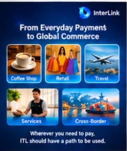 lkreddy52's tweet photo. Coffee Shop: Features a cup of coffee on a saucer.  
Retail: Shows a shopper carrying multiple shopping bags.  
Travel: Displays an airplane in flight.  
Services: Features a person in a professional service setting.  
Cross-Border: Displays a large #INTERLINK #ITL #ITLG https://t.co/eVCVOu56J4