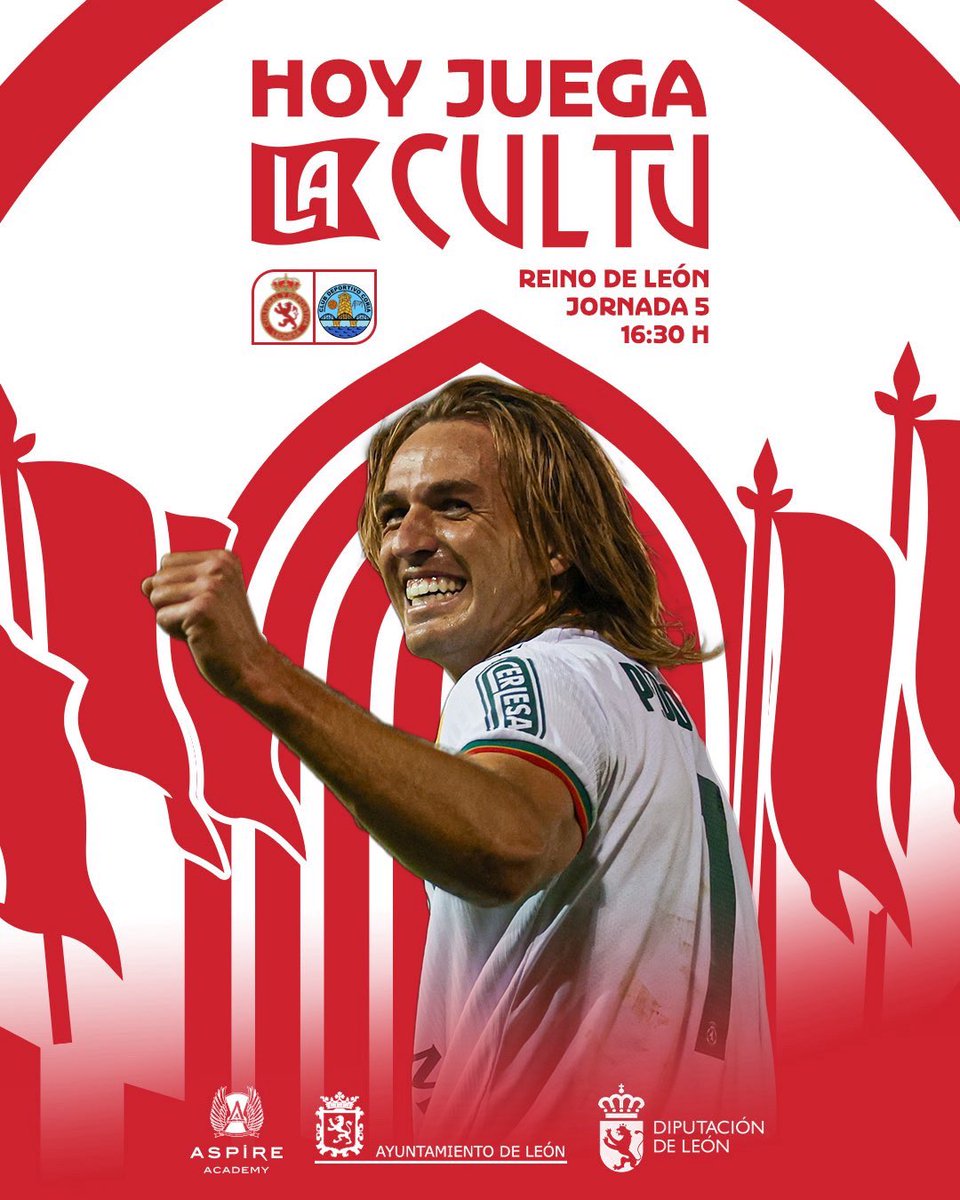 GrupoGuzman1923's tweet photo. 📣DIA DE PARTIDO📢
Nuevo encuentro en el reino de nuestra @CyDLeonesa y nueva oportunidad para el equipo de transmitir alguna buena sensación que aun no ha llegado a la grada esta temporada #DaleCultural https://t.co/AIZpm98LDh
