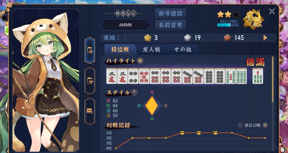 ammk1204's tweet photo. 金バッジリーチきちゃ！(10連続2位以上) https://t.co/p9svWSSs0d