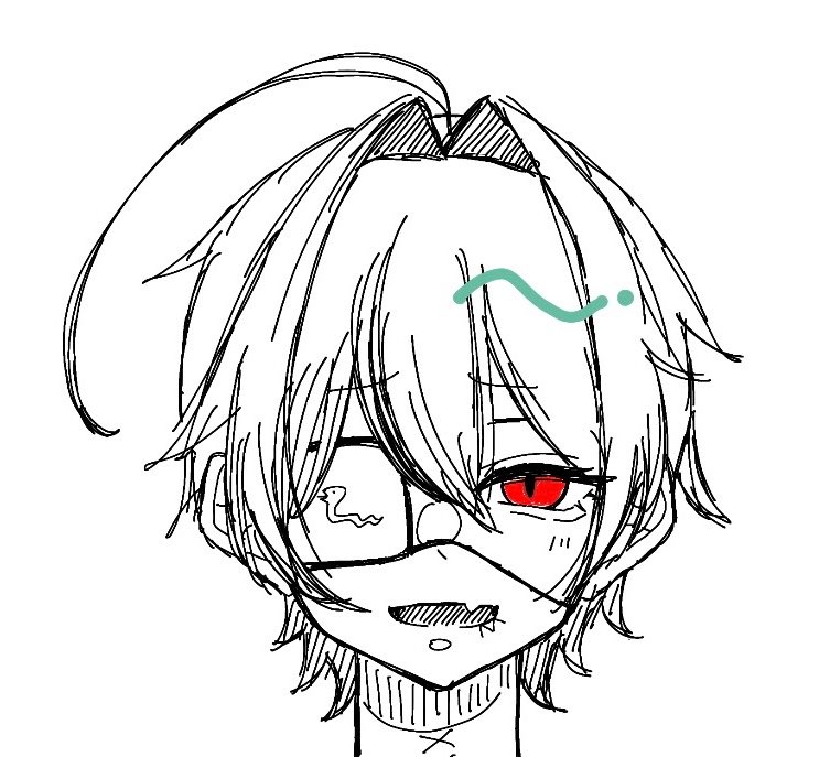 toba__TRPG's tweet photo. みんな絵描いてて偉いと思って話聞きながら🐍の断髪という名の没個性化を5分で https://t.co/4ejvXzw7qG