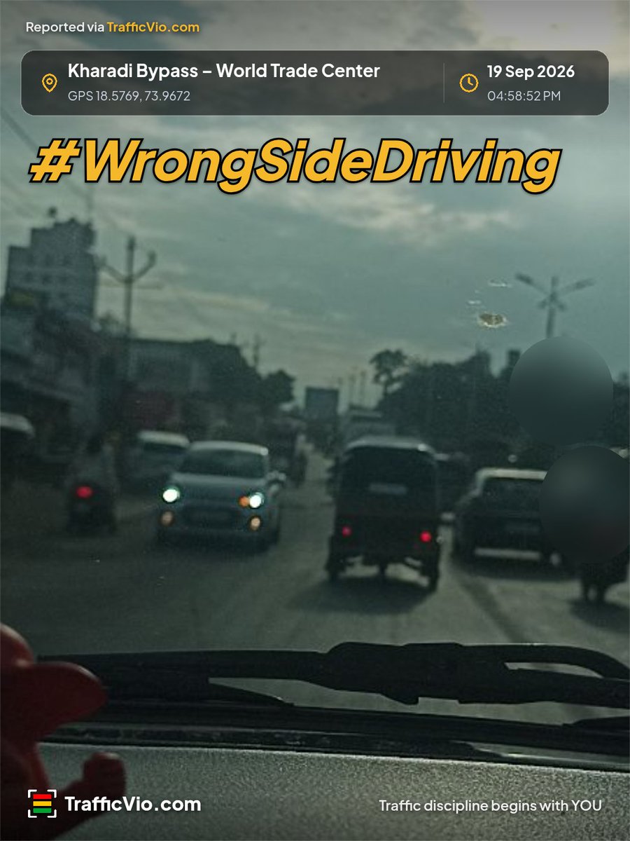 BlahZero_world's tweet photo. Log your observations of traffic violations safely. No public shaming. Convert frustration into a pattern traffic police can pay attention to!
#TrafficVio #WrongSideDriving https://t.co/RgQSlI9gVo