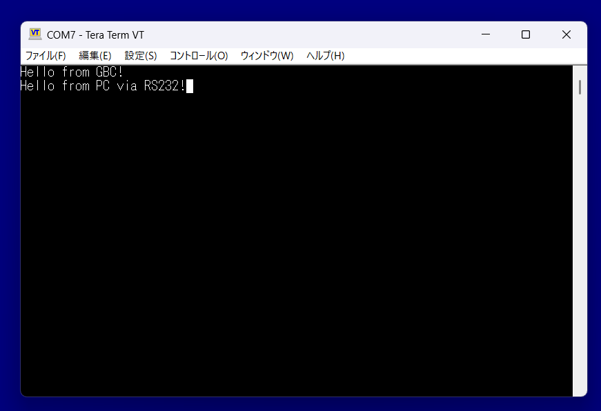 kimkim0106_3218's tweet photo. ゲームボーイカラーとPC間でRS-232で通信ができた！ https://t.co/6afx9FSuDp