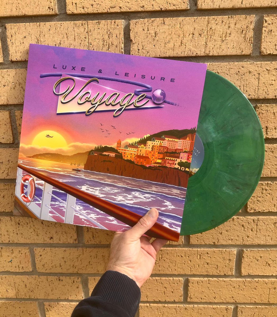TimeSlaveRec's tweet photo. ‘Voyage’ by Luxe &amp; Leisure is now available as an ‘Eco’ Edition!!!!

https://t.co/GyHuBmylKM

They’re in stock and ready to ship. As you can see from the picture they look incredible, but most importantly they sound great too

#synthwave #vinyl https://t.co/TCSfi78CpD