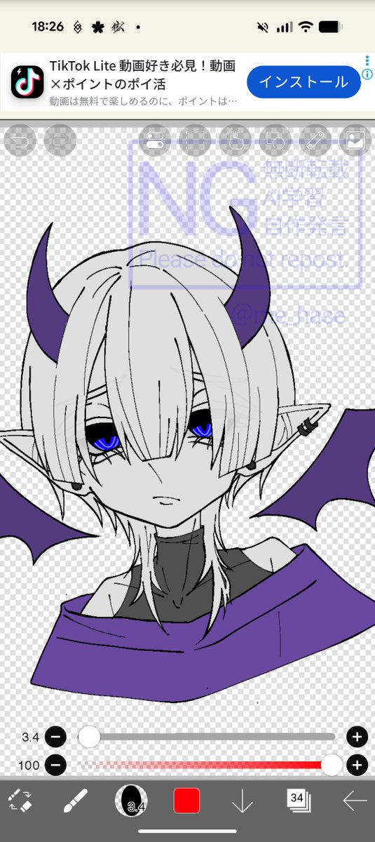 me_hase's tweet photo. 久しぶりにお絵描き中〜
#wip https://t.co/7cysbOvhot