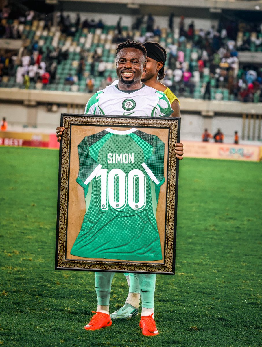 Simon27Moses's tweet photo. 100 caps. One shirt. One country. A thousand emotions. ❤️🇳🇬
To represent my country once is an honour. To do it 100 times is a privilege I will never be able to fully put into words.

Today, my heart is filled with gratitude. To my country — thank you for trusting me, believing in me, and giving me the incredible honour of carrying our colours onto the international stage. Every time I wore this shirt, I knew I was representing something bigger than myself: our people, our dreams, our pride and our beautiful nation.

To the fans — thank you for every cheer, every message, every criticism, every moment you stood behind me. You have given me strength on the best days and lifted me on the hardest ones. I have felt your passion every time I stepped onto that pitch.

And to the media, thank you for telling the story, documenting the journey and holding me accountable throughout these years. Every headline, interview and conversation has been part of this incredible chapter.

And to my teammates, coaches, staff, family and everyone who has walked this journey with me — this milestone belongs to you too.

100 appearances is not just a number. It represents years of sacrifice, unforgettable victories, painful defeats, lessons, friendships, dreams and memories that I will carry with me forever.

I am deeply proud. Deeply grateful. And, above all, deeply honoured.

Thank you for allowing me to serve. Thank you for allowing me to dream. Thank you for allowing me to wear this shirt.

100 times — and I would choose it all over again. ❤️

For the country. For the people. For the badge.

Always. 🇳🇬