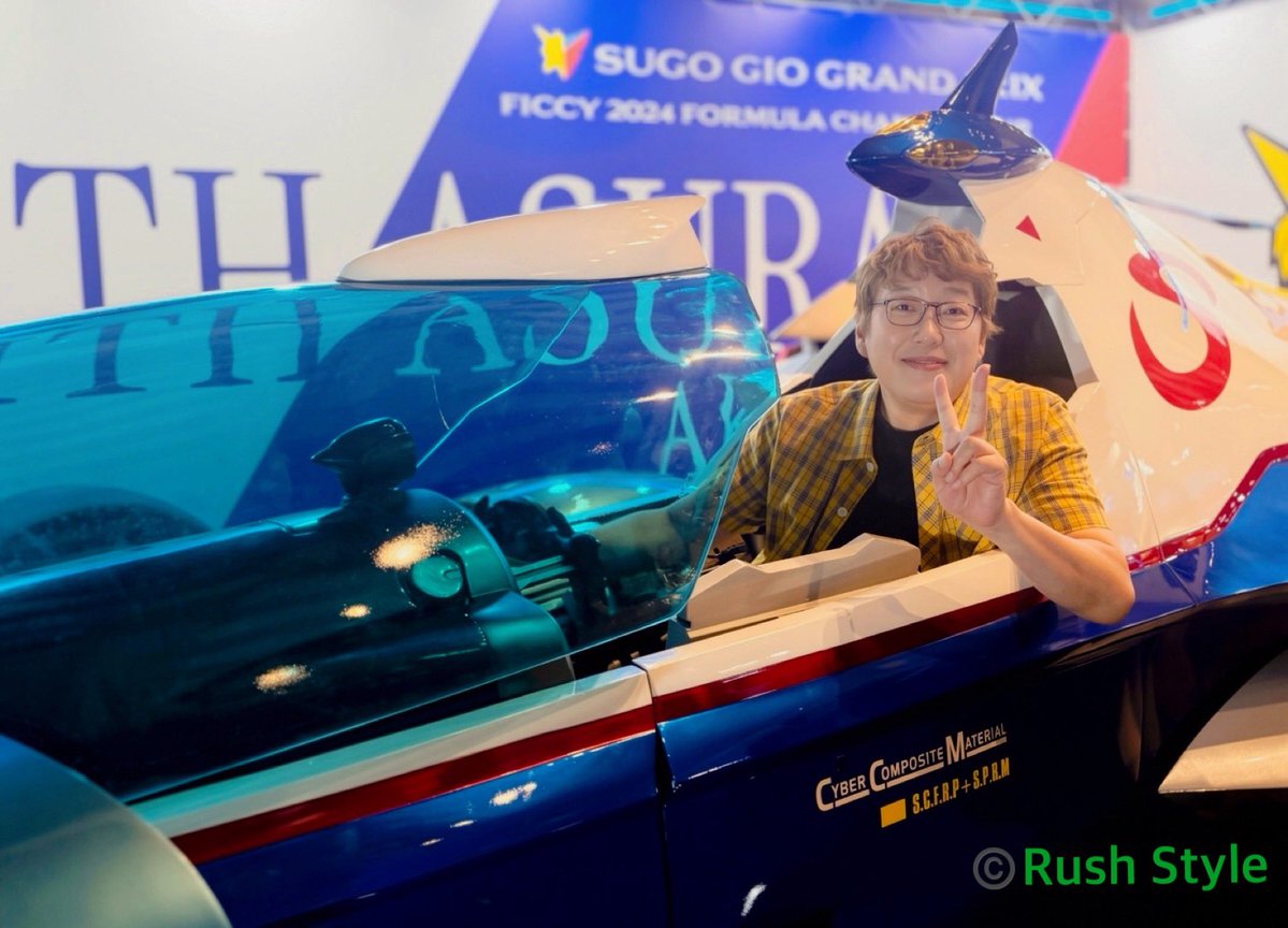 RUSHSTYLE_J's tweet photo. 『メガホビEXPO 2026』にて、
#小野健一 がアスラーダとして
出演��たしました🏎️

ご来場、ご搭乗いただいたドライバーの皆様、ありがとうございました✨

「アスラーダに乗る」という皆様の夢は叶いましたか？(小野)

#サイバーフォーミュラ
#メガホビEXPO2026 https://t.co/W2TJ8DENk6