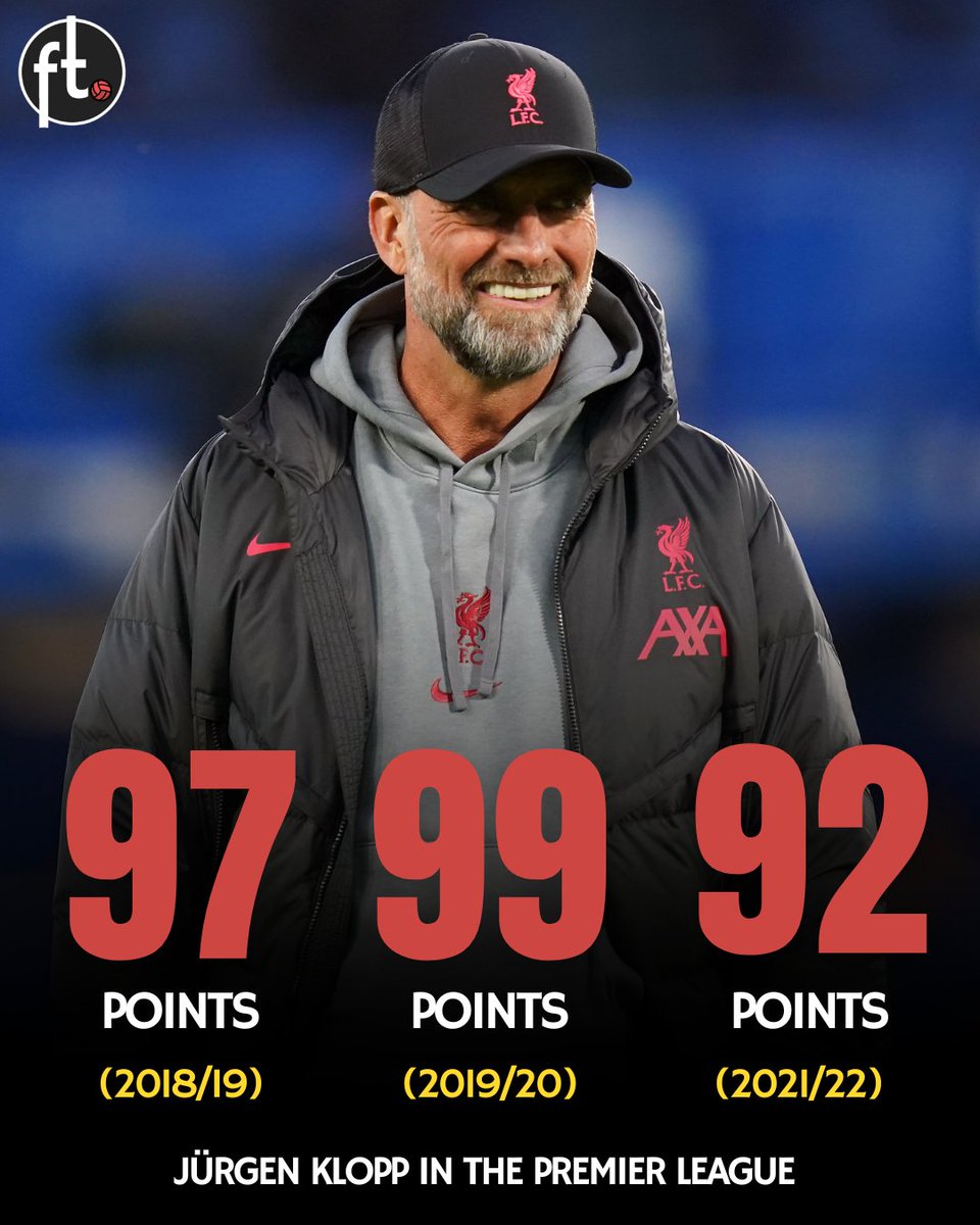 Footballtweet's tweet photo. Amid all the Manchester City news, it's important to note that Jürgen Klopp won 97 points, 99 points and 92 points in the Premier League...

... without cheating. ✅🇩🇪 https://t.co/sljg1z6pJy